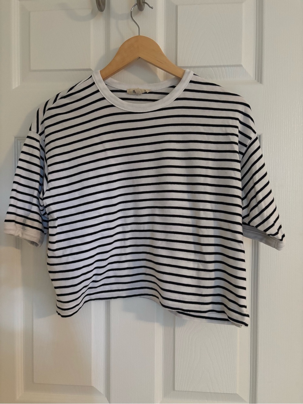 Madewell Black & White Striped Short Sleeve Tee